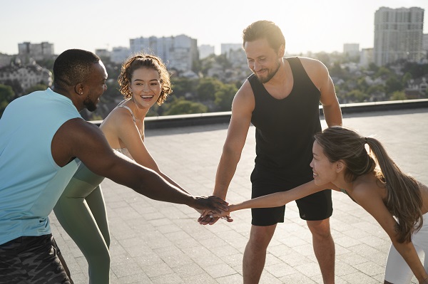 Gruppo di sportivi.